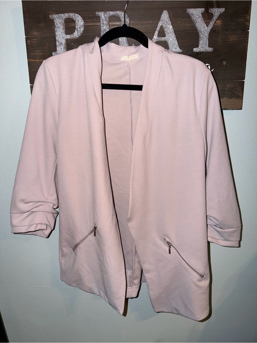 Light Purple Open Front Blazer Jacket